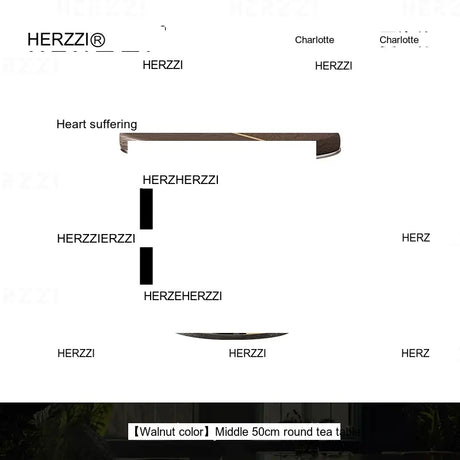 HERZZI Marcellus Elegant Composite Black Coffee Table Set from HERZZI