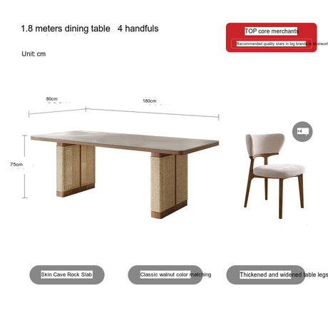QUANMU Bromley Luxe Solid Wood Rectangular Dining Table from QUANMU