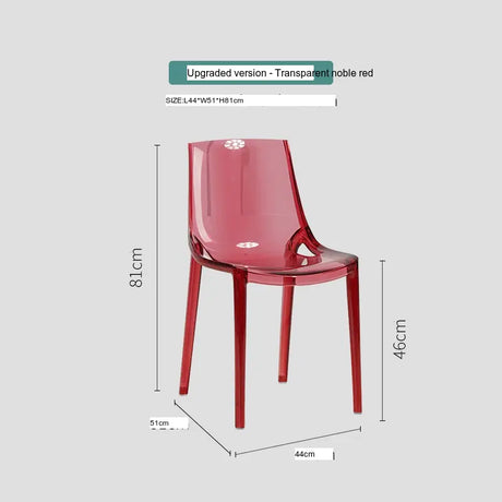 ABOUT WHITE Isadora Transparent Crystal Dining Chair - Nordic Acrylic Design from ABOUT WHITE