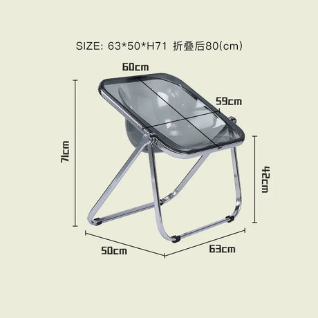 LAZYSPACE Noah Transparent Folding Chair from LAZYSPACE