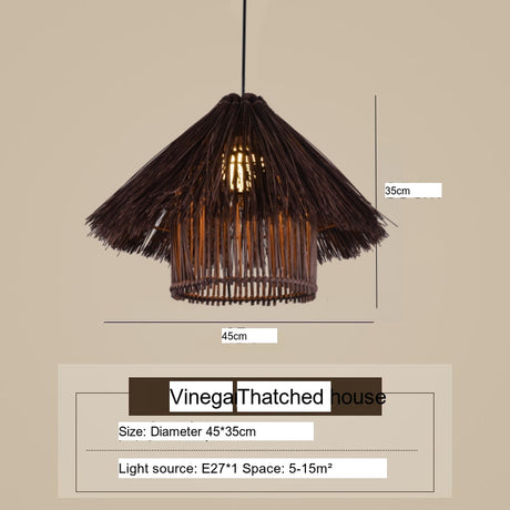 BOJI Azura Elegant Woven Coffee Ceiling Lamp from BOJI