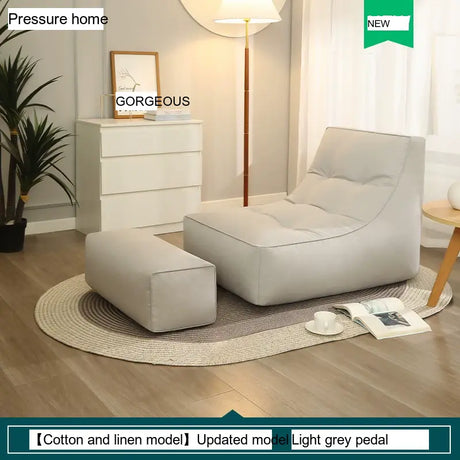 LEDONG Haruka Plush Adjustable Recliner Bean Bag Sofa from LEDONG