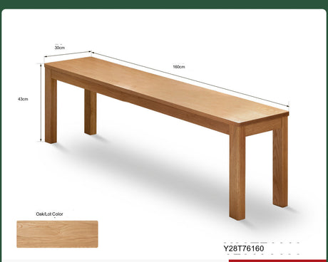 GENJI Hiroshi Minimalist Solid Wood Bench from GENJI