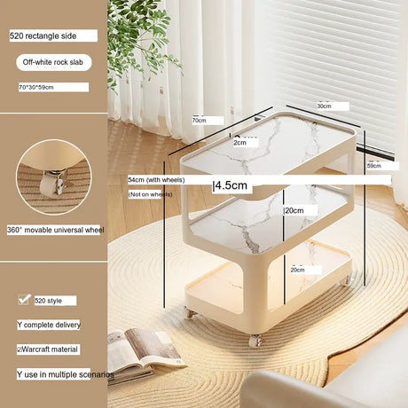 XIMIKA Sienna Luxe Rolling Coffee Table Cart from XIMIKA