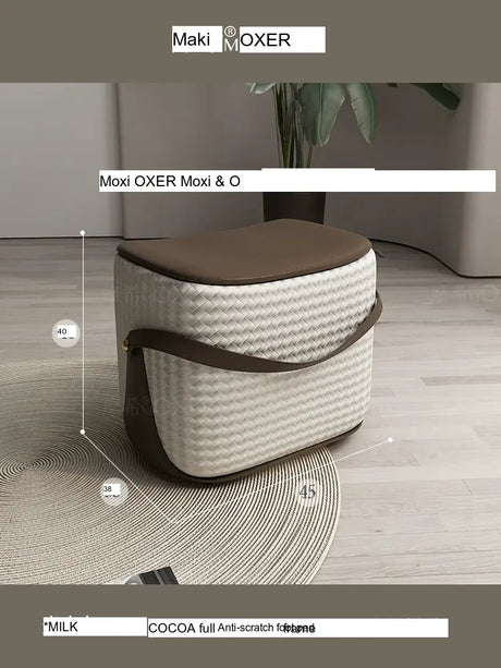 MOXER Isolde Elegant Solid Wood Footstool from MOXER