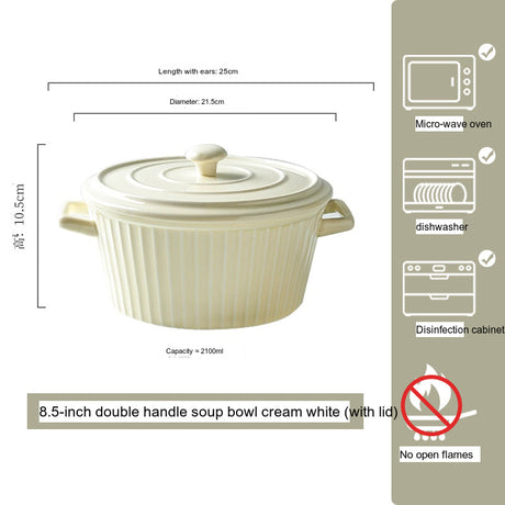 MOSE Striped Double-Ear Soup Bowl from MOSE