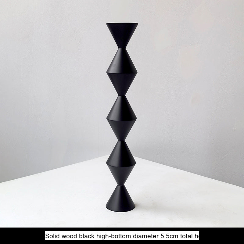 LIVETAI Seraphina Vintage Elegant Solid Wood Candlestick. from LIVETAI