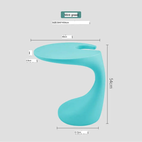 ABOUT WHITE Helene Minimalist Scandinavian Plastic Bed Coffee Table from ABOUT WHITE