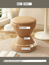 MOXER Elowen Elegant Solid Wood Rotating Dressing Stool from MOXER