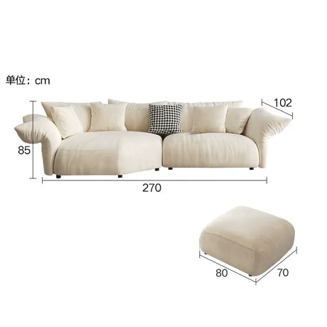 LATE AUTUMN Classic Cream Sofa with Elegant Details from LATE AUTUMN