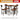 WEIMEI Ainsworth Rustic Industrial Design Table & Chair Set from WEIMEI