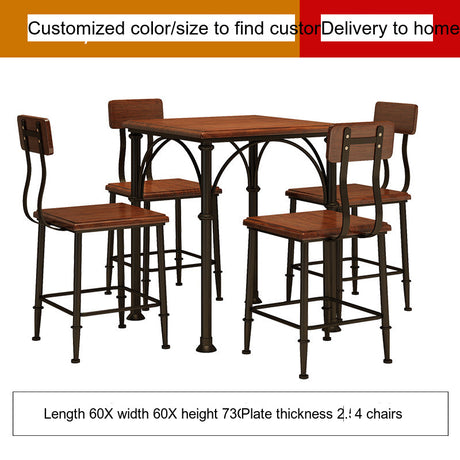 WEIMEI Ainsworth Rustic Industrial Design Table & Chair Set from WEIMEI