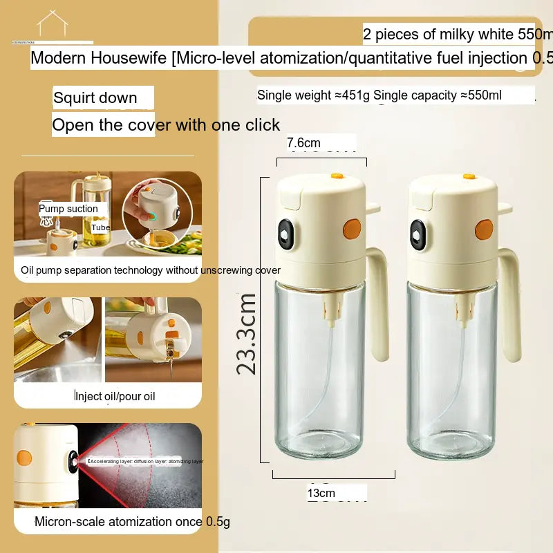 MH Amaya Versatile Airtight Seasoning Glass Injector Bottle from MH