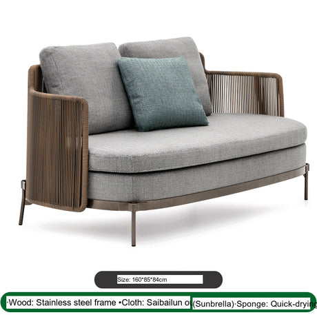 DIME GARDEN Azucena Waterproof Rattan Chair & Coffee Table Set from DIME GARDEN