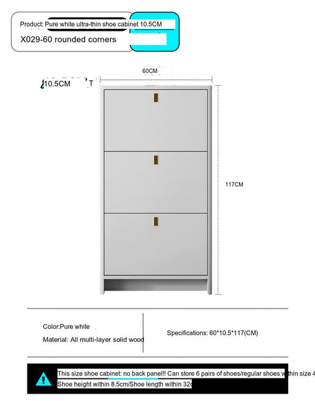 Leia Ultra Thin Shoe Cabinet from MODENG
