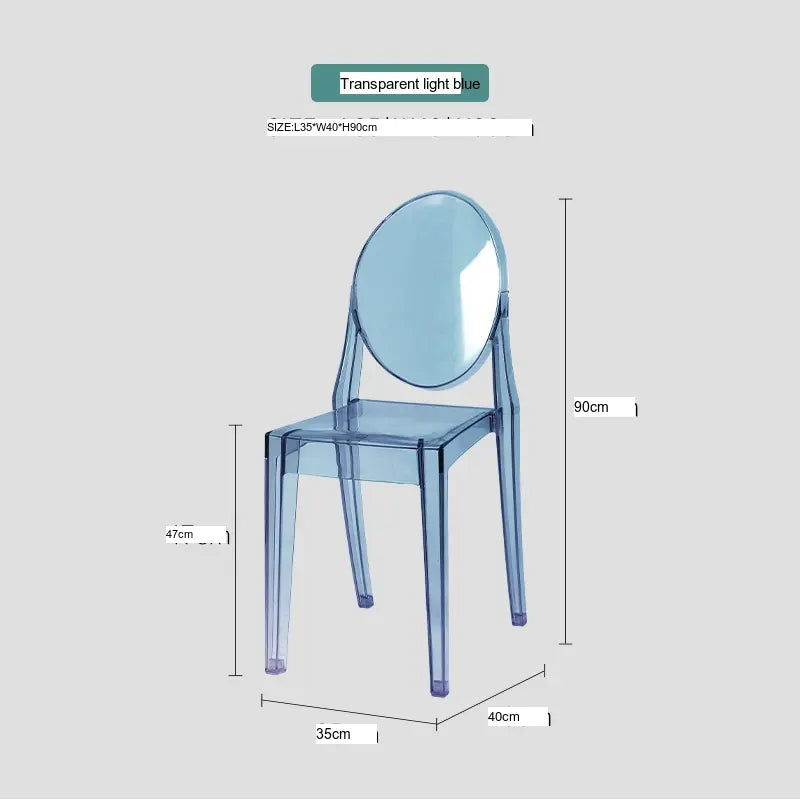 ABOUT WHITE Santiago Sleek Modern Transparent Dining Chair from ABOUT WHITE