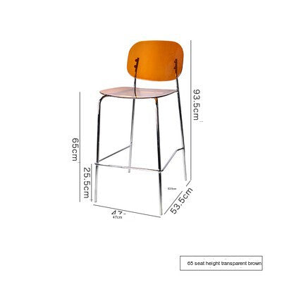 NIYE Alhambra Chic Transparent Bar Chair - Nordic Acrylic High Stool from NIYE