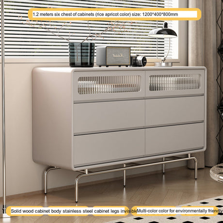 LINYUE Atlas Bauhaus Solid Wood Multi-Drawer Side Cabinet from LINYUE