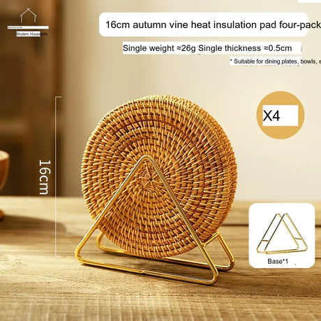 MH Isolde Premium Rattan Heat-Resistant Table Pad from MH