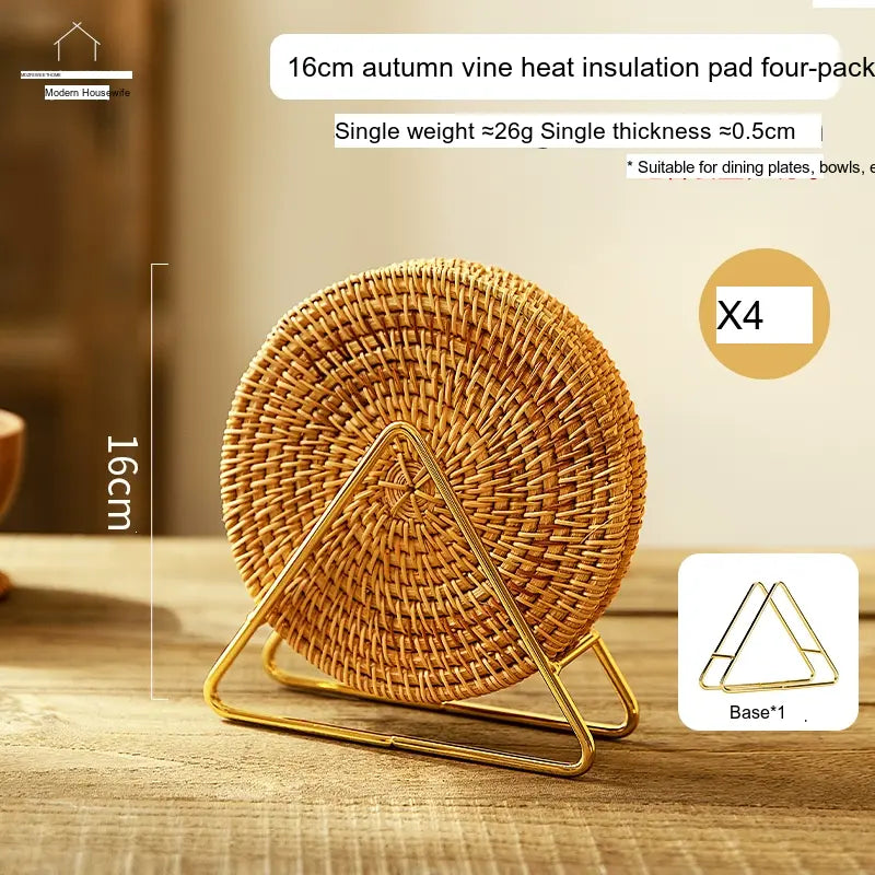 MH Isolde Premium Rattan Heat-Resistant Table Pad from MH