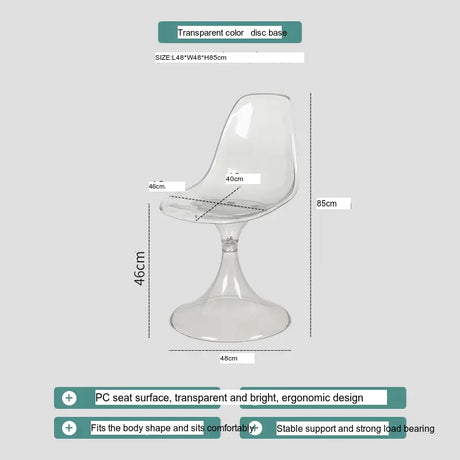 ABOUT WHITE Seraphina Elegant Transparent Dining Chair from ABOUT WHITE
