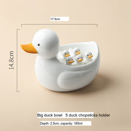 LIVETAI Kensington Artistic Duckling Ceramic Chopsticks Set from LIVETAI