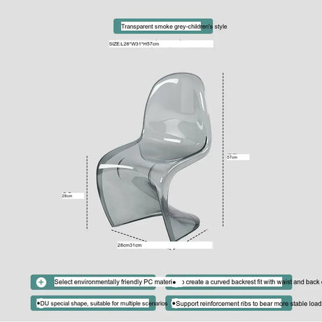 ABOUT WHITE Jintae Minimalist Transparent Dining Chair from ABOUT WHITE