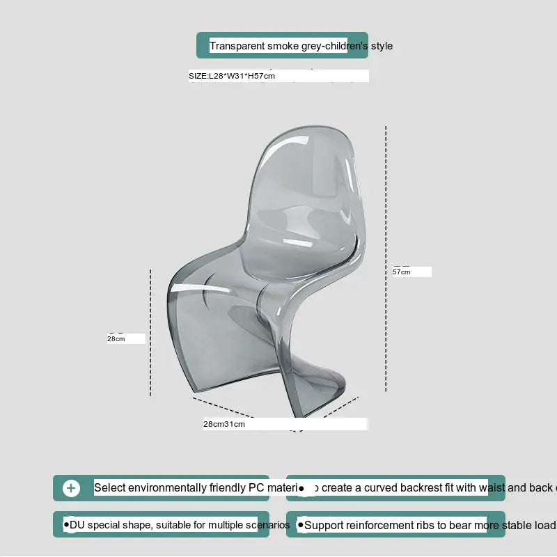 ABOUT WHITE Jintae Minimalist Transparent Dining Chair from ABOUT WHITE