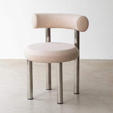 SOOGOOD Zenobia Minimalist Chubby Chair Stainless Steel Study Chair from SOOGOOD