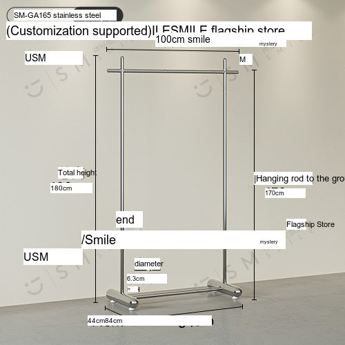 SM Henry Stainless Steel Clothing Hanger Stand from SM