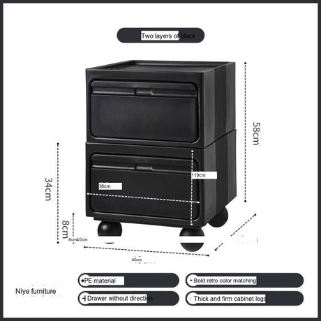 NIYE Calypso Minimalist Nordic Bedroom Storage Side Cabinet from NIYE