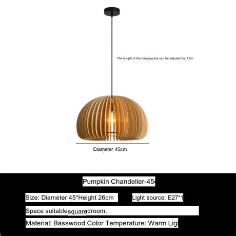 BOJI Takumi Rustic Elegant Wooden Ceiling Lamp from BOJI