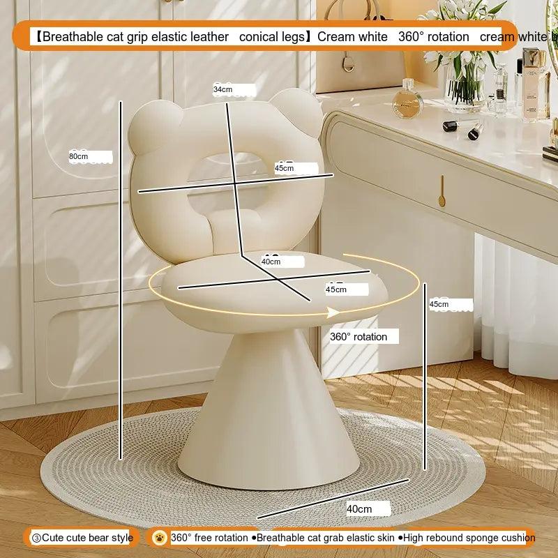 XIMIKA Adalyn Luxe Light Vanity Makeup Stool from XIMIKA