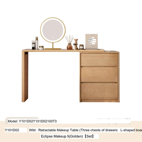 GENJI Akira Natural Wood Minimalist Dressing Table from GENJI