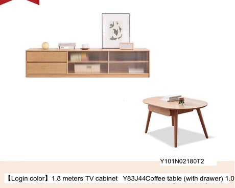 GENJI Santiago Elegant Solid Wood TV Cabinet Combo from GENJI