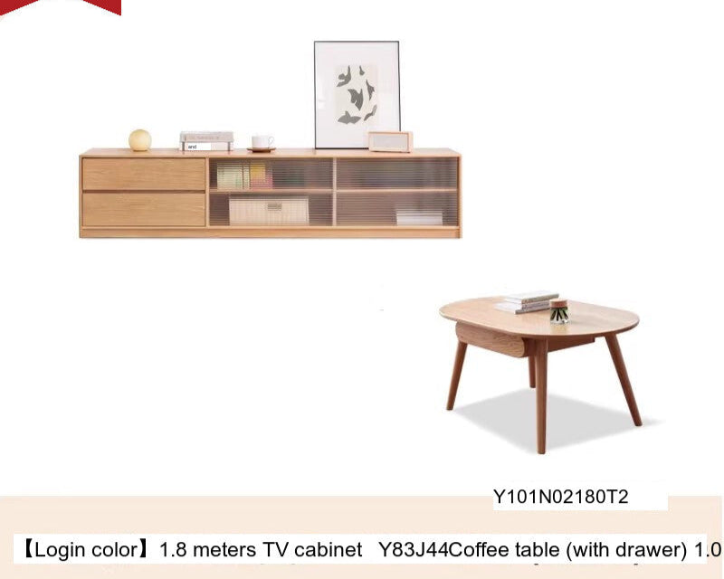 GENJI Santiago Elegant Solid Wood TV Cabinet Combo from GENJI