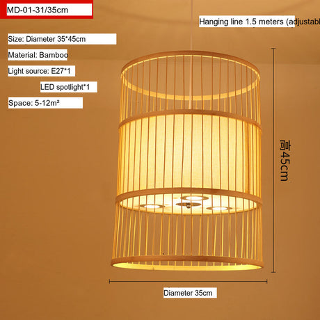 BOJI Elowen Traditional Woven Lights Ceiling Lamp from BOJI