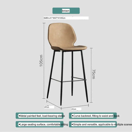 ABOUT WHITE Santiago Elegant High-Foot Luxury Bar Chair from ABOUT WHITE