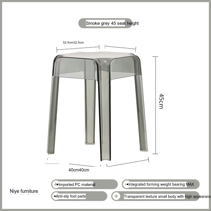 NIYE Elowen Elegant Transparent Acrylic Bar Stool from NIYE
