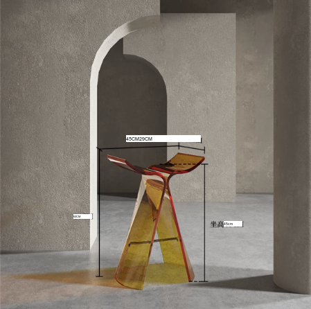FANYU Aveline Modern Acrylic Butterfly Bar Chair from FANYU