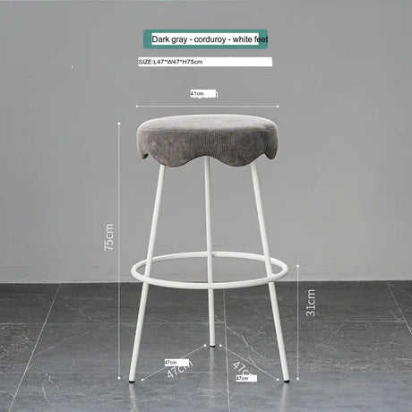 ABOUT WHITE Marcellus Elegant Luxury Bar Stool from ABOUT WHITE