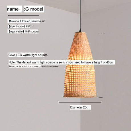 BOJI Haruki Elegant Bamboo Ceiling Lamp from BOJI