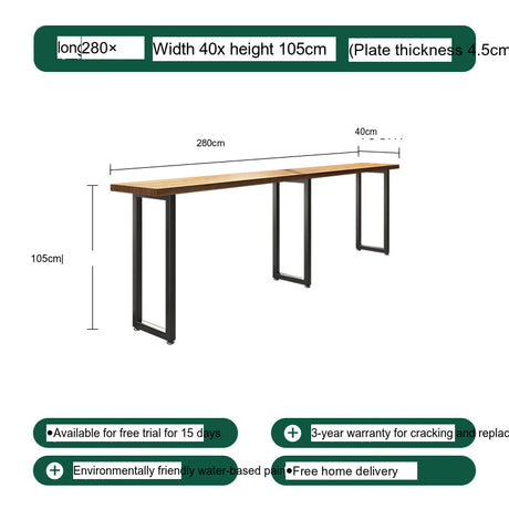 WEIMEI Santiago Rustic Industrial Iron Art Solid Wood Bar Table from WEIMEI