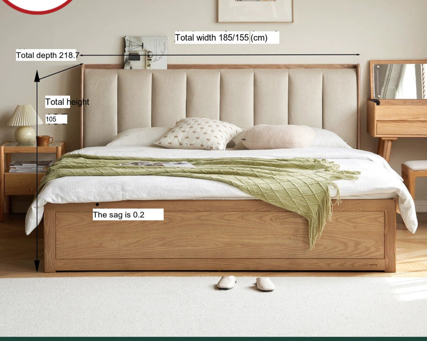 GENJI Takamatsu Elegant Solid Wood Storage Bed from GENJI