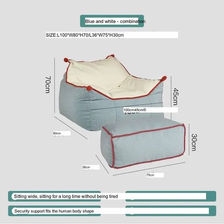 ABOUT WHITE Calypso Cozy Modern Beanbag Lounge Chair from ABOUT WHITE