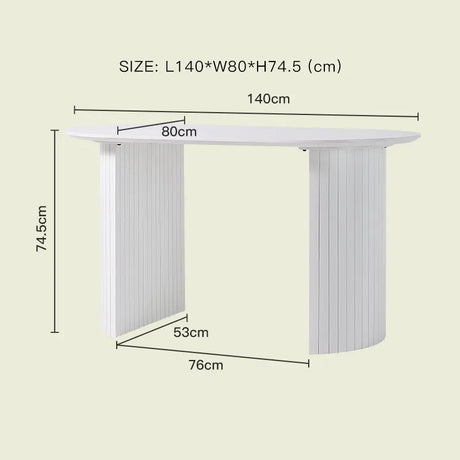 LAZYSPACE Claire Oval Rock Board Table from LAZYSPACE