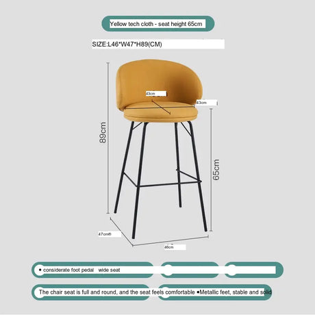 ABOUT WHITE Aisling Elegant High Stool Bar Chair from ABOUT WHITE