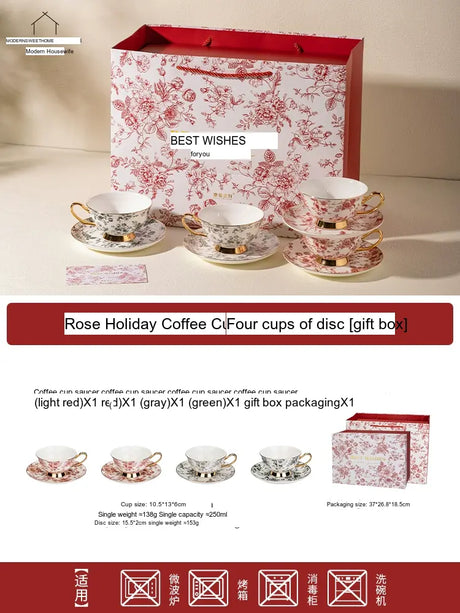 MH Aveline Elegant Rose Holiday Tableware Gift Set from MH