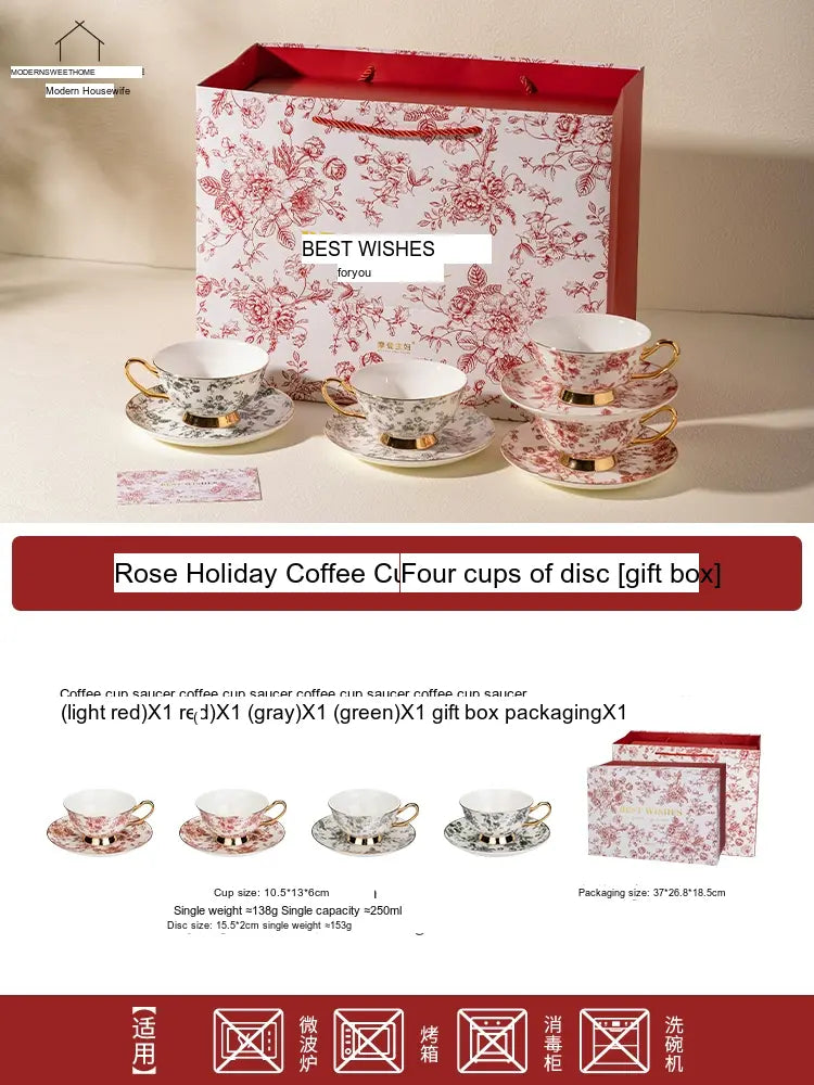 MH Aveline Elegant Rose Holiday Tableware Gift Set from MH