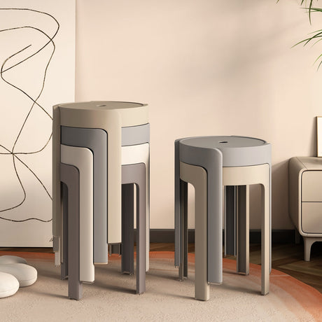 A&D Marisol Stylish Stackable Round Stool from A&D